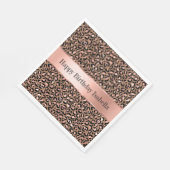 ピンクブラウンヒョウ スタンダードランチョンナプキン (角)