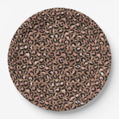 ピンクブラウンヒョウ ペーパープレート (正面)