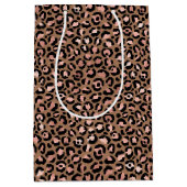 ピンクブラウンヒョウ ミディアムペーパーバッグ (正面)