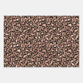 ピンクブラウンヒョウ ラッピングペーパーシート (正面)