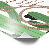 ピンクブラウンファーストRodeoマイルストーン誕生日ポスター フォトプリント (角)