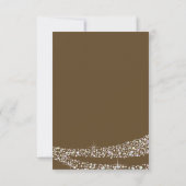 ピンクブラウンベビーガールプリンセスベビーシャワーRSVP 出欠カード (裏面)