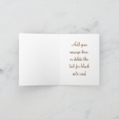 ピンクブラウンベビーシャワーサンキューカード サンキューカード (内部)