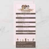 ピンクブラウンペットレポート搭乗犬グルーミング (正面/裏面)