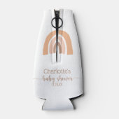 ピンクブラウンボホレインボーベビーシャワー ボトルクーラー (裏面)