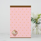 ピンクブラウンマフィン菓子屋さん文房具 便箋 (スタンド正面)