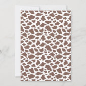 ピンクブラウン女性のカーボーイファースト・ロデオ1歳 招待状 (裏面)