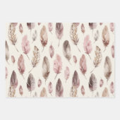 ピンクブラウン女性のカーボーイ南西ハットブーツ誕生日 ラッピングペーパーシート (正面3)