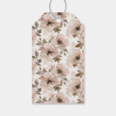 ピンクブラウン女性のカーボーイ南西フローラ誕生日 ギフトタグ (裏面)