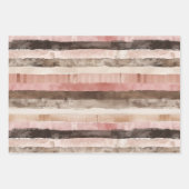 ピンクブラウン女性のカーボーイ南西フローラ誕生日 ラッピングペーパーシート (正面3)