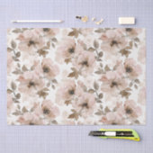 ピンクブラウン女性のカーボーイ南西フローラ 薄葉紙 (クラフト)