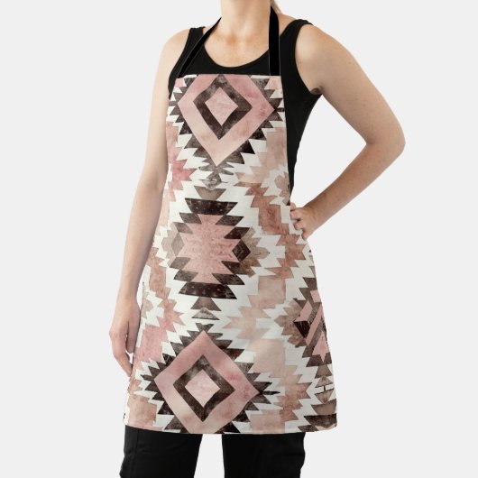 ピンクブラウン女性のカーボーイ南西部の部族 エプロン (インサイチュ)