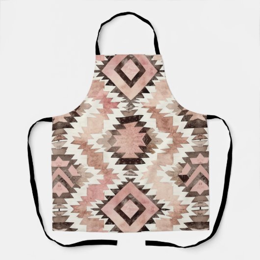 ピンクブラウン女性のカーボーイ南西部の部族 エプロン (正面)