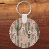 ピンクブラウン女性のカーボーイ南西部の部族 キーホルダー (裏面)