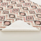 ピンクブラウン女性のカーボーイ南西部の部族 シェルパブランケット (3/4)