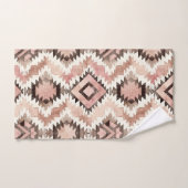 ピンクブラウン女性のカーボーイ南西部の部族 バスタオルセット (ハンドタオル)