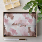 ピンクブラウン女性のカーボーイ牛プリント動物ブライダルシャワー 薄葉紙 (ギフト)