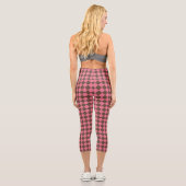 ピンクブラウン市松模様にダイヤモンド カプリレギンス (裏面)