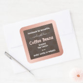 ピンクブラウン点々のあるパターン製品のパッケージラベル スクエアシール (封筒)