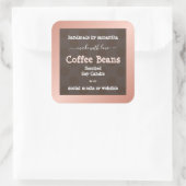 ピンクブラウン点々のあるパターン製品のパッケージラベル スクエアシール (バッグ)