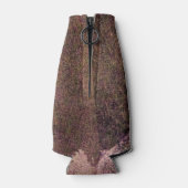 ピンクブラウン絵画抽象芸術のブラシストロークの芸術 ボトルクーラー (裏面)