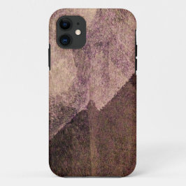 ピンクブラウン絵画抽象芸術のブラシストロークの芸術 iPhone 11 ケース
