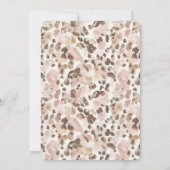 ピンクブラウン豹の誕生日 招待状 (裏面)