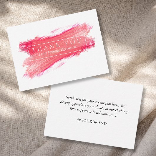 ピンクブラシショッピング挿入カード 名刺