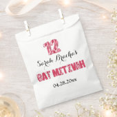 ピンクブラシストロークこうもりミッツバウィーズ フェイバーバッグ (クリップ留めされた状態)