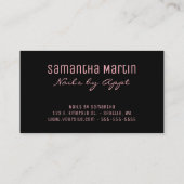 ピンクブラシストロークブラックフォイルヒョウ 名刺 (裏面)