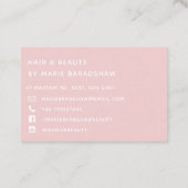 ピンクブラシストローク及び点の美しいの名刺 名刺 (裏面)