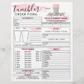 ピンクブラシタンブラーマグカップ注文型枠 チラシ (正面)