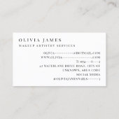 ピンクブラシメイクアップアーティスト 名刺 (裏面)