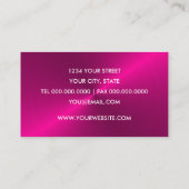 ピンクブラシ仕上げ金属光沢 名刺 (裏面)