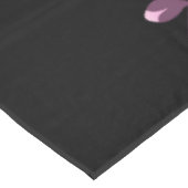 ピンクブラックさくらんぼブロッサム&金ゴールドストライプズ テーブルクロス (アングル)