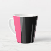 ピンクブラックとグレー カフェラテマグ (左アングル)