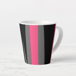 ピンクブラックとグレー カフェラテマグ