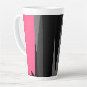 ピンクブラックとグレー カフェラテマグ (左アングル)