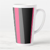 ピンクブラックとグレー カフェラテマグ (右)