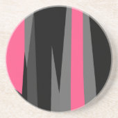 ピンクブラックとグレー コースター (正面)