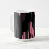 ピンクブラックとグレー コーヒーマグカップ (正面左)