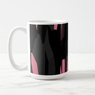 ピンクブラックとグレー コーヒーマグカップ