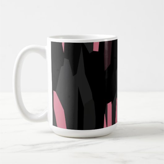 ピンクブラックとグレー コーヒーマグカップ (左)