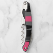 ピンクブラックとグレー ソムリエナイフ (正面)
