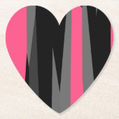 ピンクブラックとグレー ペーパーコースター (正面)