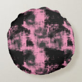 ピンクブラックとグレー ラウンドクッション (裏面)