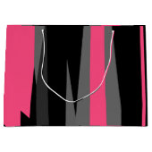 ピンクブラックとグレー ラージペーパーバッグ (正面)