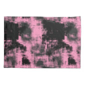 ピンクブラックとグレー 枕カバー (裏面)