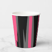 ピンクブラックとグレー 紙コップ (正面)