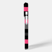 ピンクブラックとグレー Case-Mate iPhoneケース (裏面 / 左)